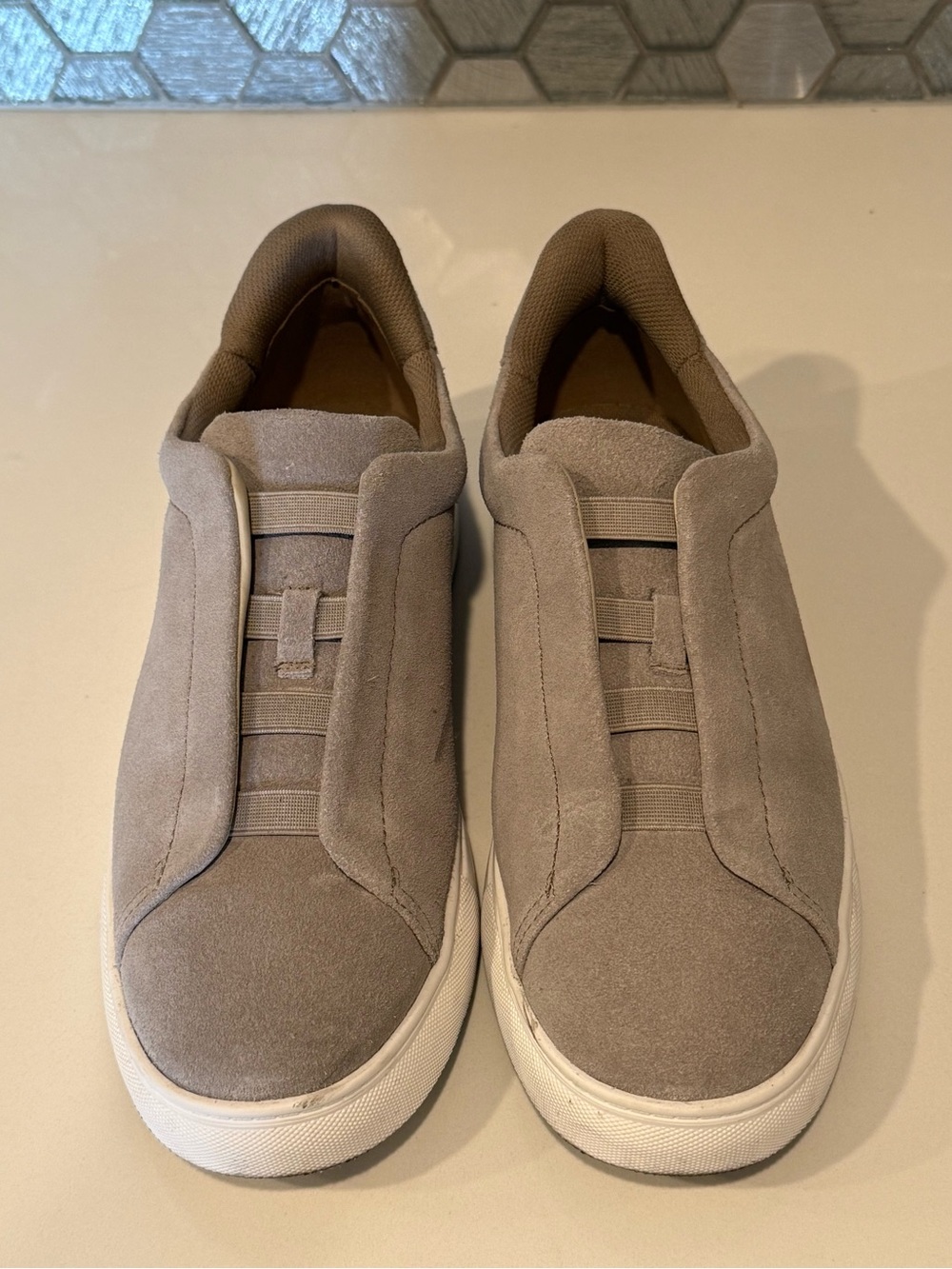 George Men's Slip-On Sneakers in Taupe Beige